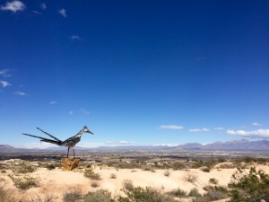 Beep beep! Fun roadside art at a Las Cruses rest stop. 