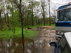 It rained... a lot. But still such a lovely campsite!