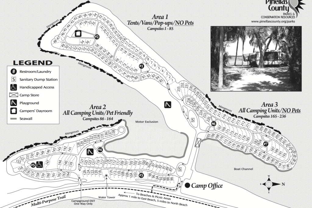 You'll want the campground map up and readily available when selecting sites. 