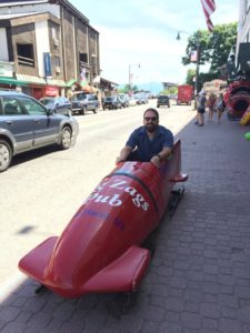 Exploring Lake Placid. 