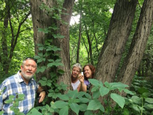 Out geocaching in the park. 