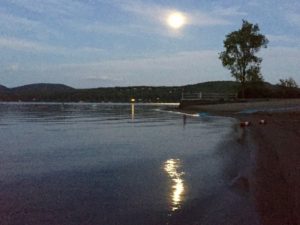 Full moon rise over Schroon Lake. 
