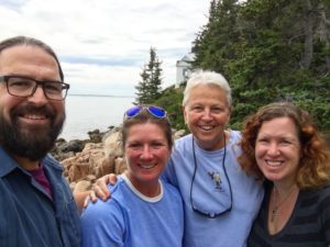 Exploring Bass Harbor Light with Nancy & Betsy. 