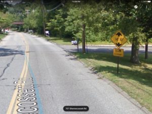 Using Google Street View to confirm bridge heights in advance of routing. 
