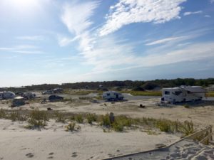 View of the campground (I-Loop) from the top of the dune. 