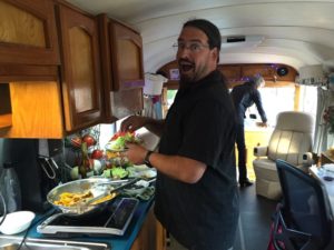 Assembling fajitas for our Thanksgiving dinner with friends Jil & Tom. 