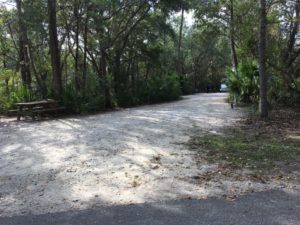 A typical (awesome) pull-thru spot at James Island. 