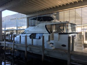 Silverton - beautiful boat, but way too tall. 