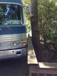 It took us 45 minutes to carefully cross this tight bridge on our friend's property. 