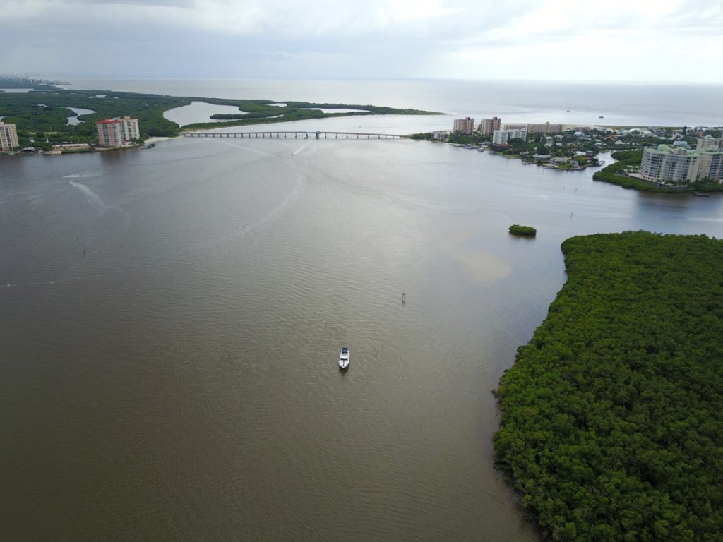 Lots of trees around.. but  none over us. 