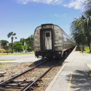 Waving good by to our train.. thus ending this adventure. 